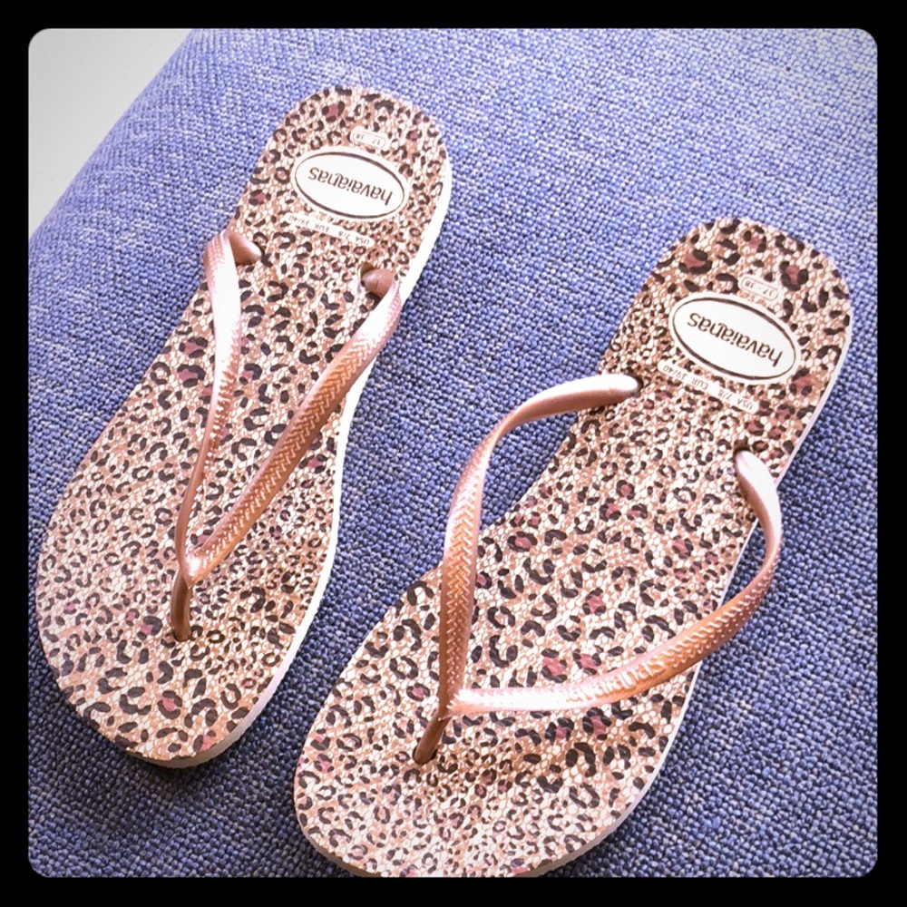 Havaianas Slim Animals Flip Flops. Never worn!